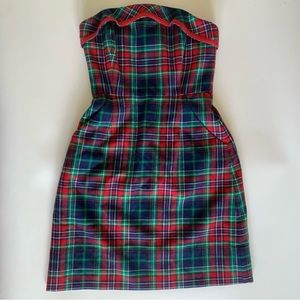 Vineyard Vines Plaid Tartan Wool Sleeveless Knee Length Pockets Dress Size 00